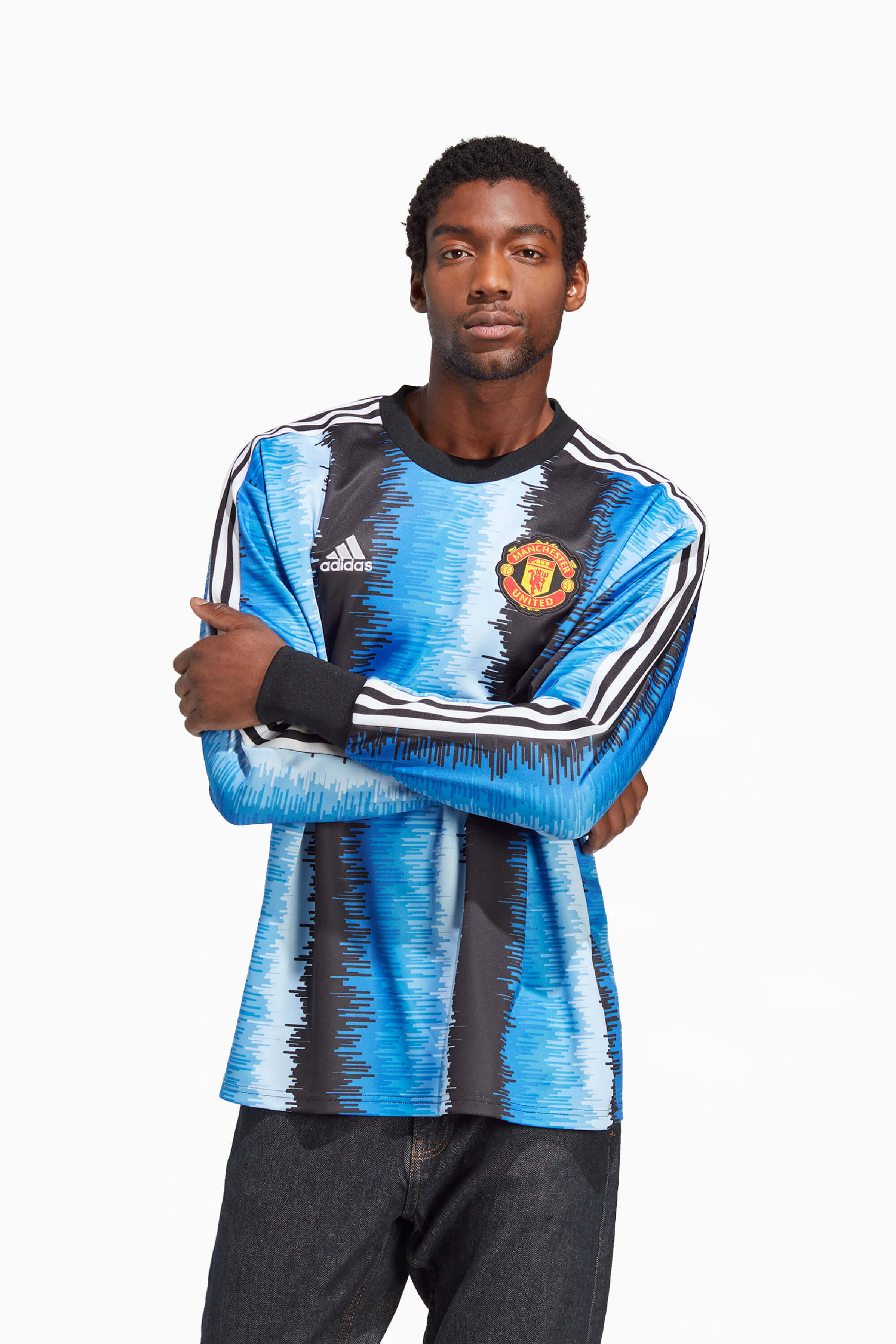 Koszulka z długim rękawem adidas Manchester United Icon Goalkeeper - Niebieski