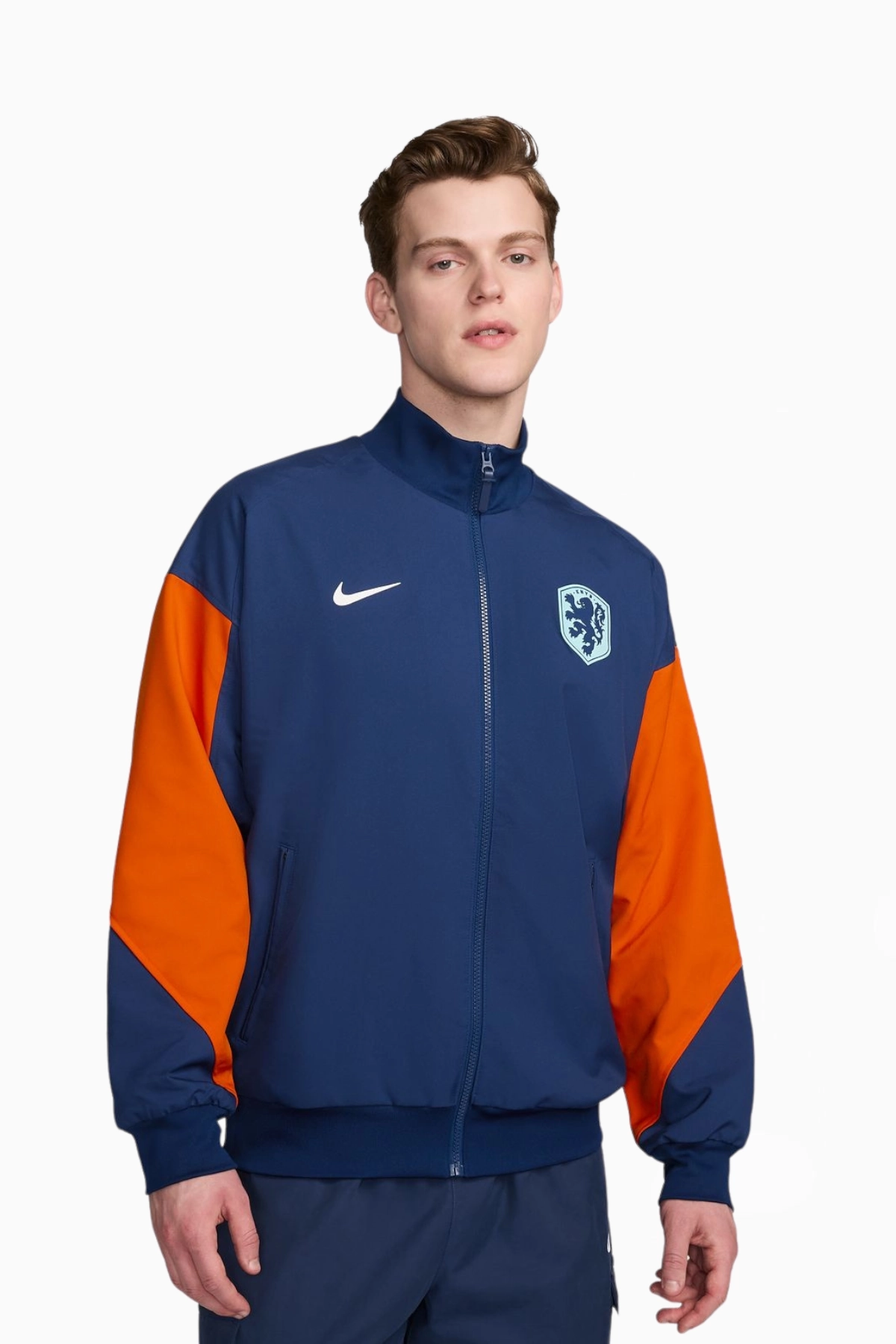 Bluza Reprezentacji Holandii Nike 2024 Anthem - Granatowy