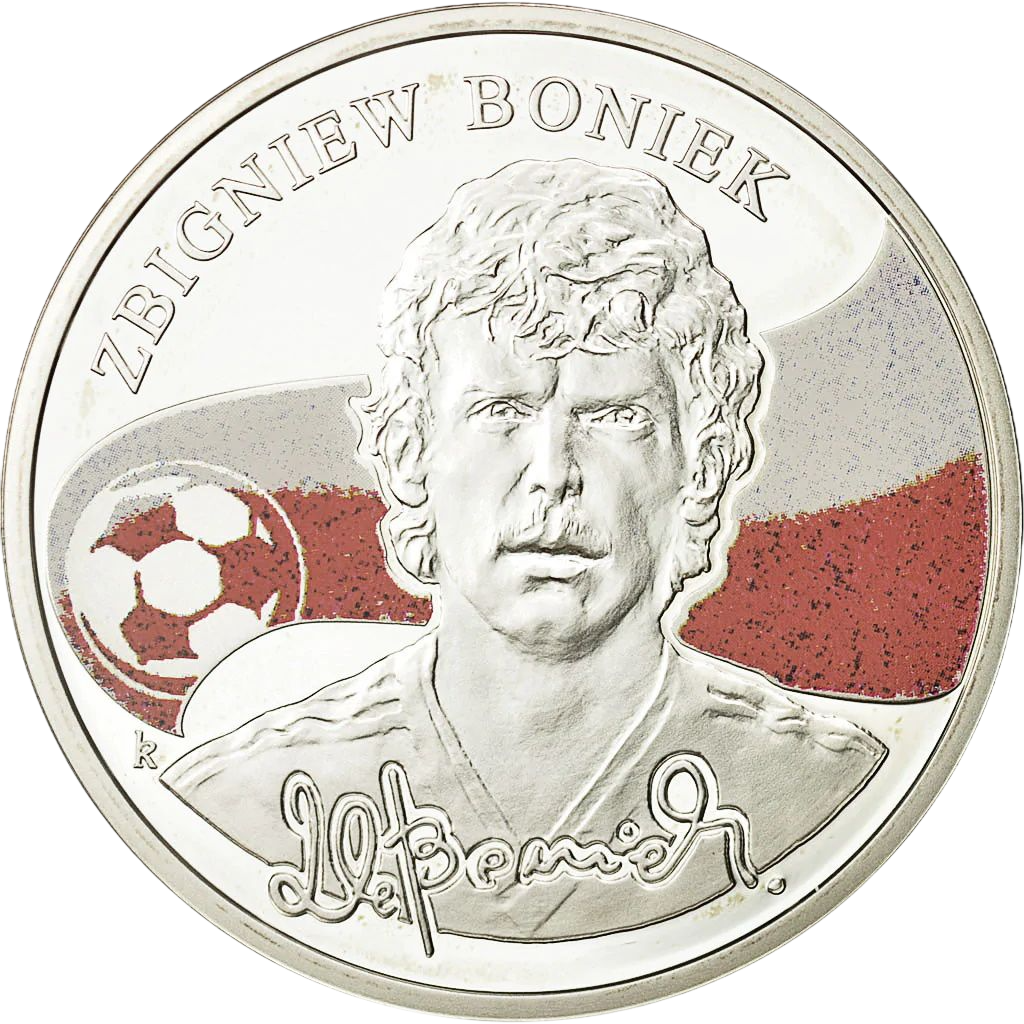Srebrna moneta Królowie Futbolu: Zbigniew Boniek - wysyłka 24 h!