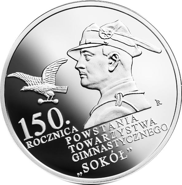 Srebrna moneta 150. rocznica powstania Towarzystwa Gimnastycznego „Sokół” - wysyłka 24 h!
