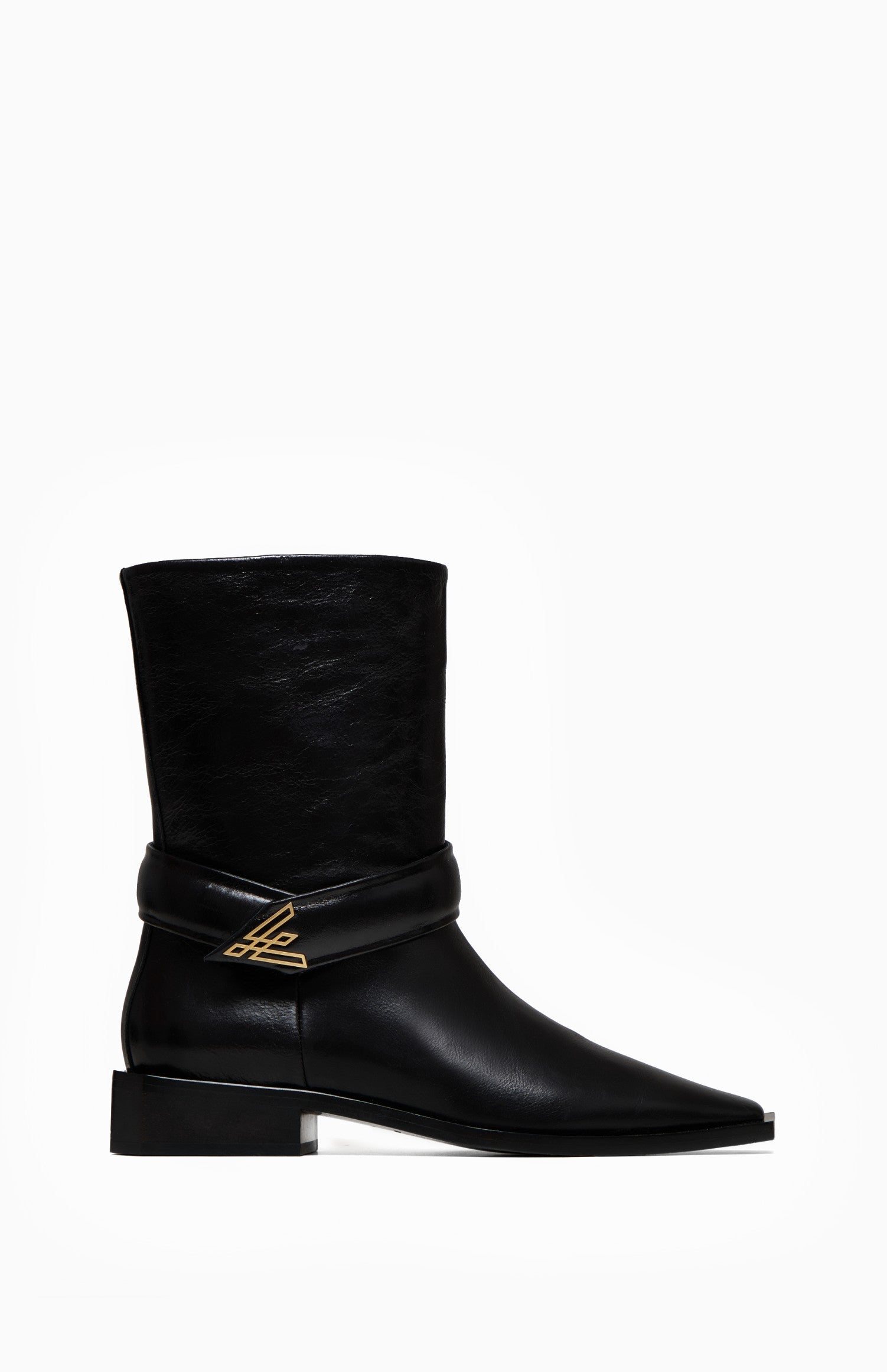 Skórzane botki damskie ZOEY DEEP BLACK 42 - Vanda Novak