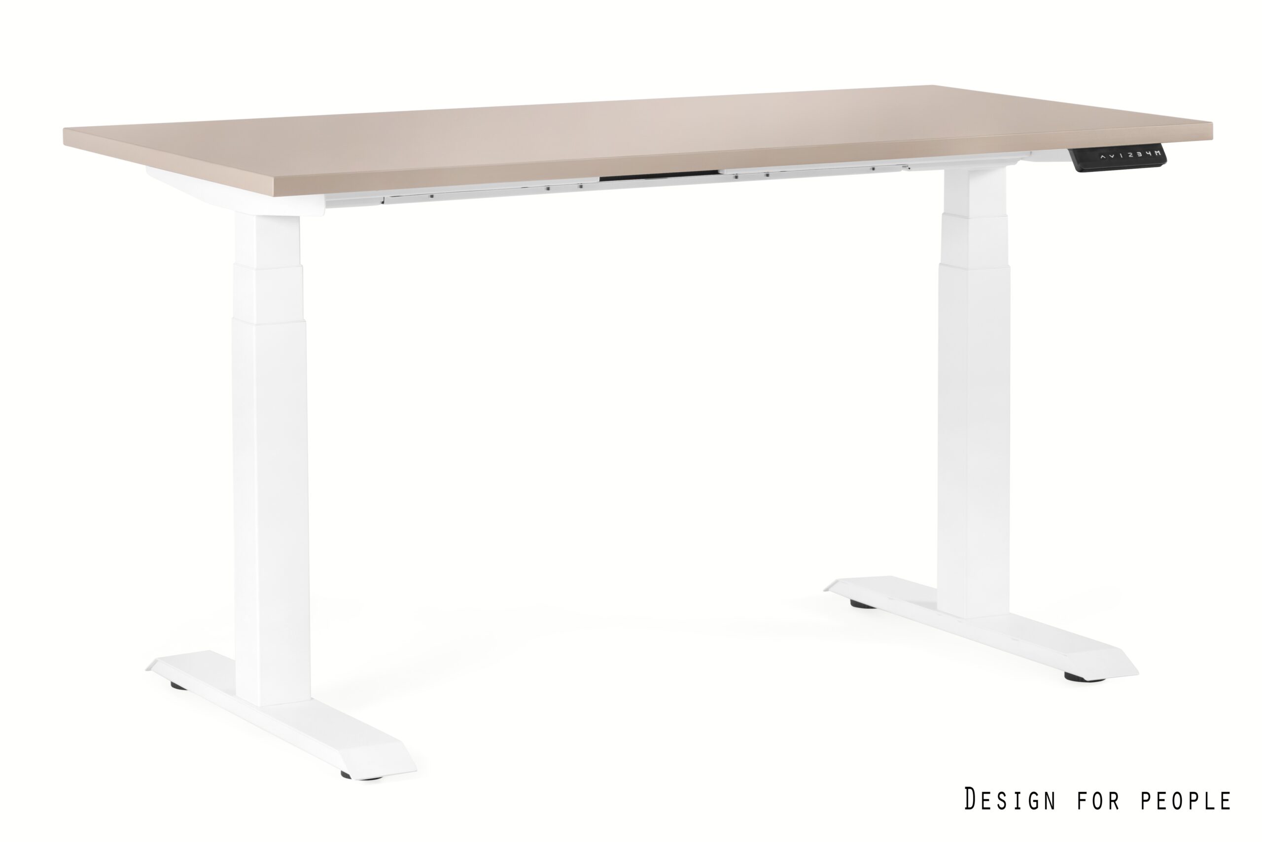 FIGHTER SINGLE DESK biurko elektryczne, biały stelaż, blat 4 kolory