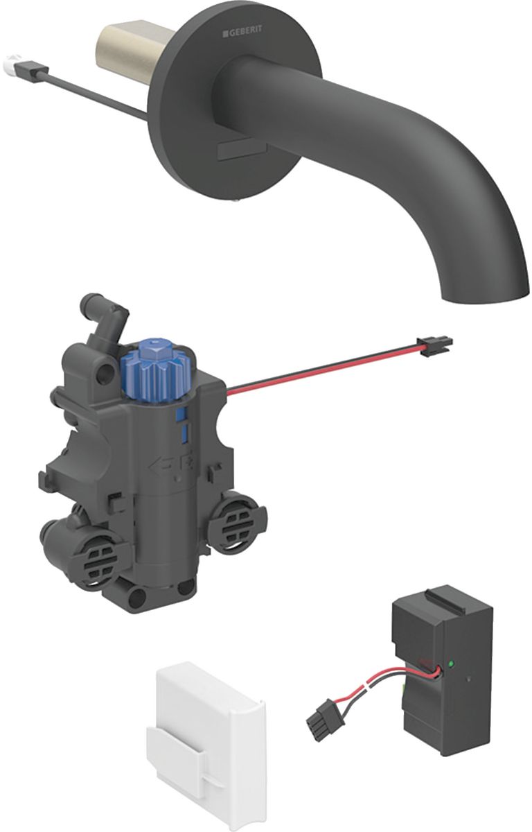 Geberit Piave bateria umywalkowa podtynkowa termostatyczna elektroniczna czarny mat 116.267.14.1