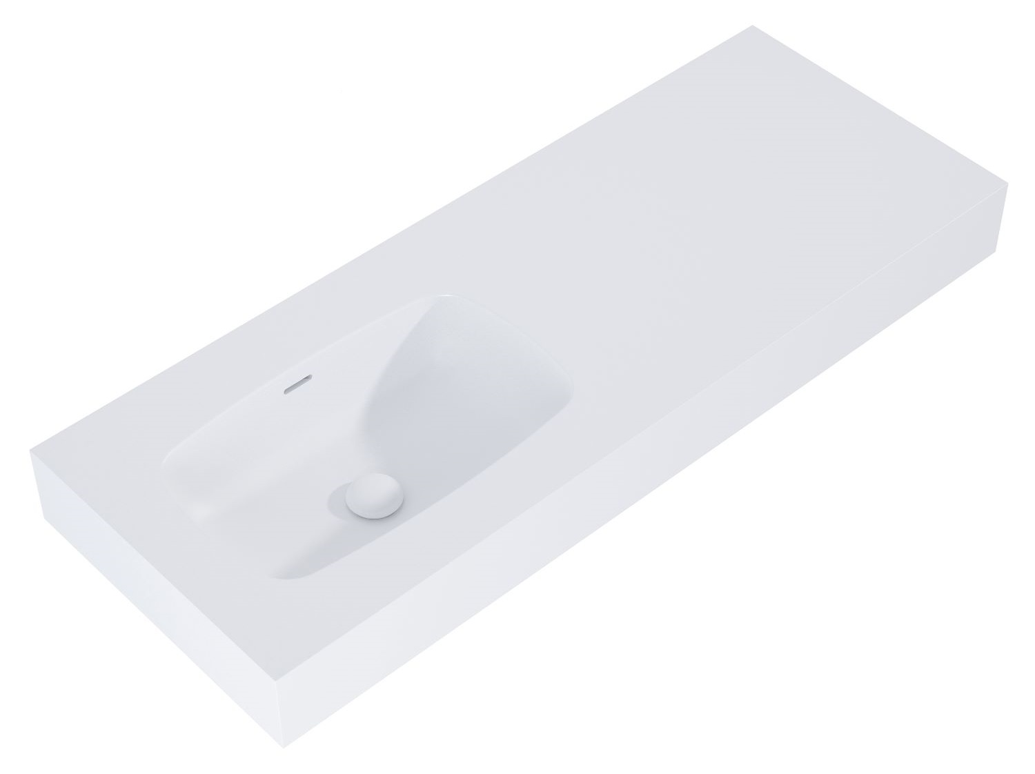 Elita Dimple umywalka 121x46 cm prostokątna ścienna white matt RE041201025290