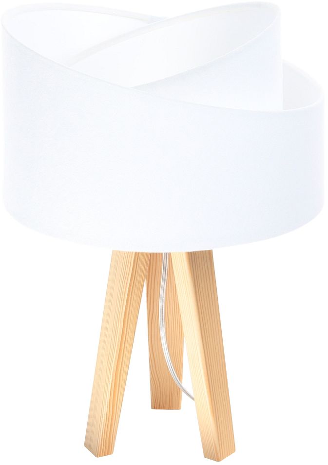 BPS Koncept Galaxy lampa stołowa 1x60 W biała-drewno 060S-060