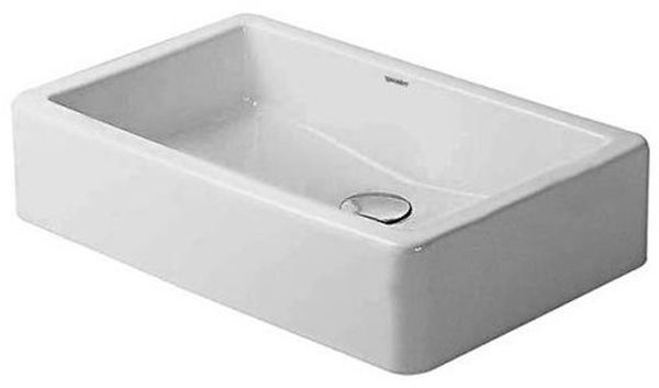 Duravit Vero umywalka 60x38 cm nablatowa prostokątna WonderGliss biała 04556000001