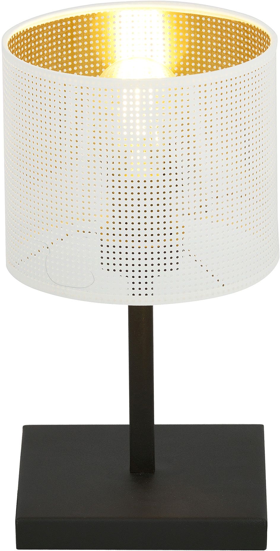 Emibig Jordan lampa stołowa 1x15 W biała-czarna-złota 1145/LN1