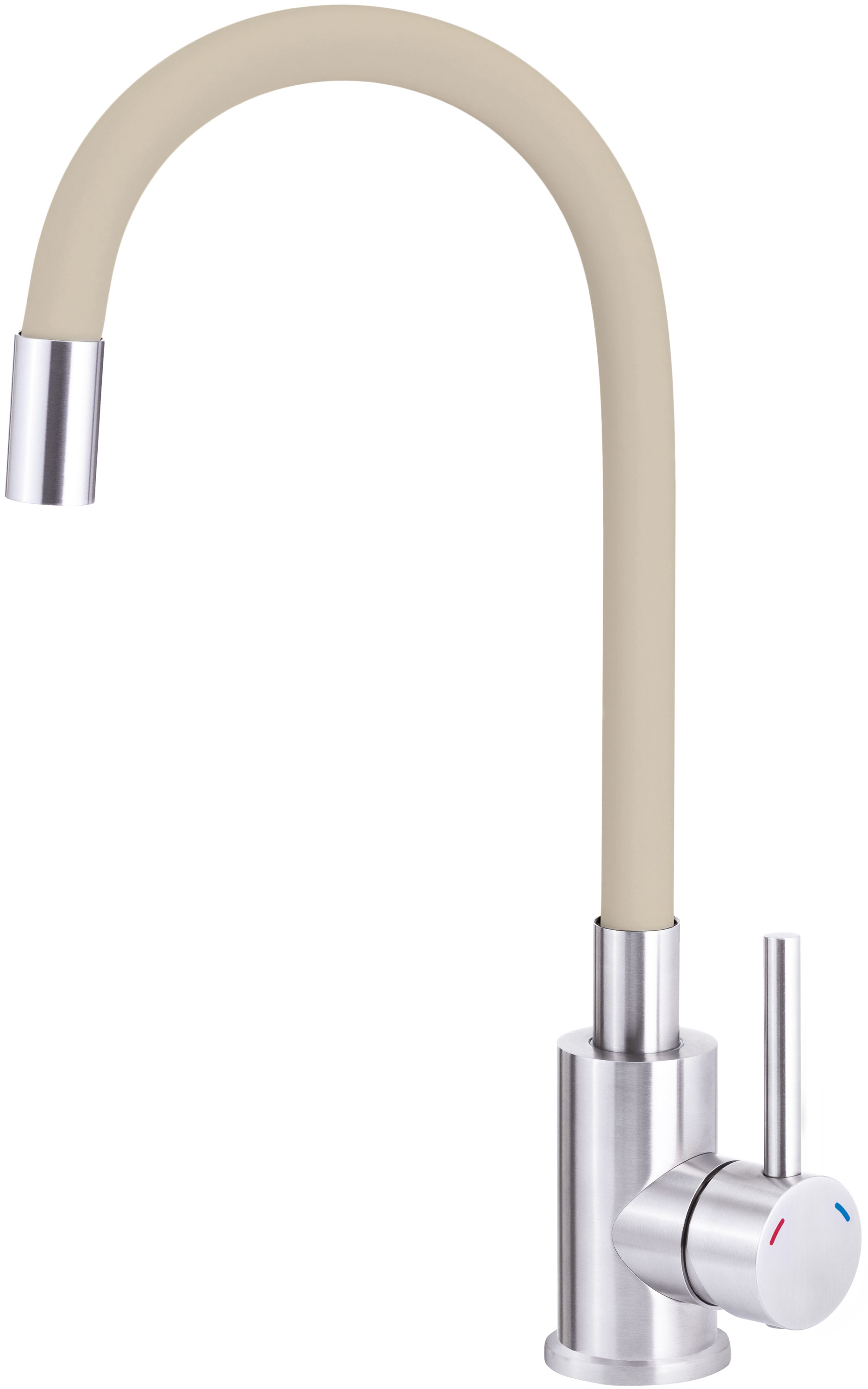 Deante Luno bateria kuchenna stojąca stal-beżowa BOC_5720 - Wysyłka w 24h