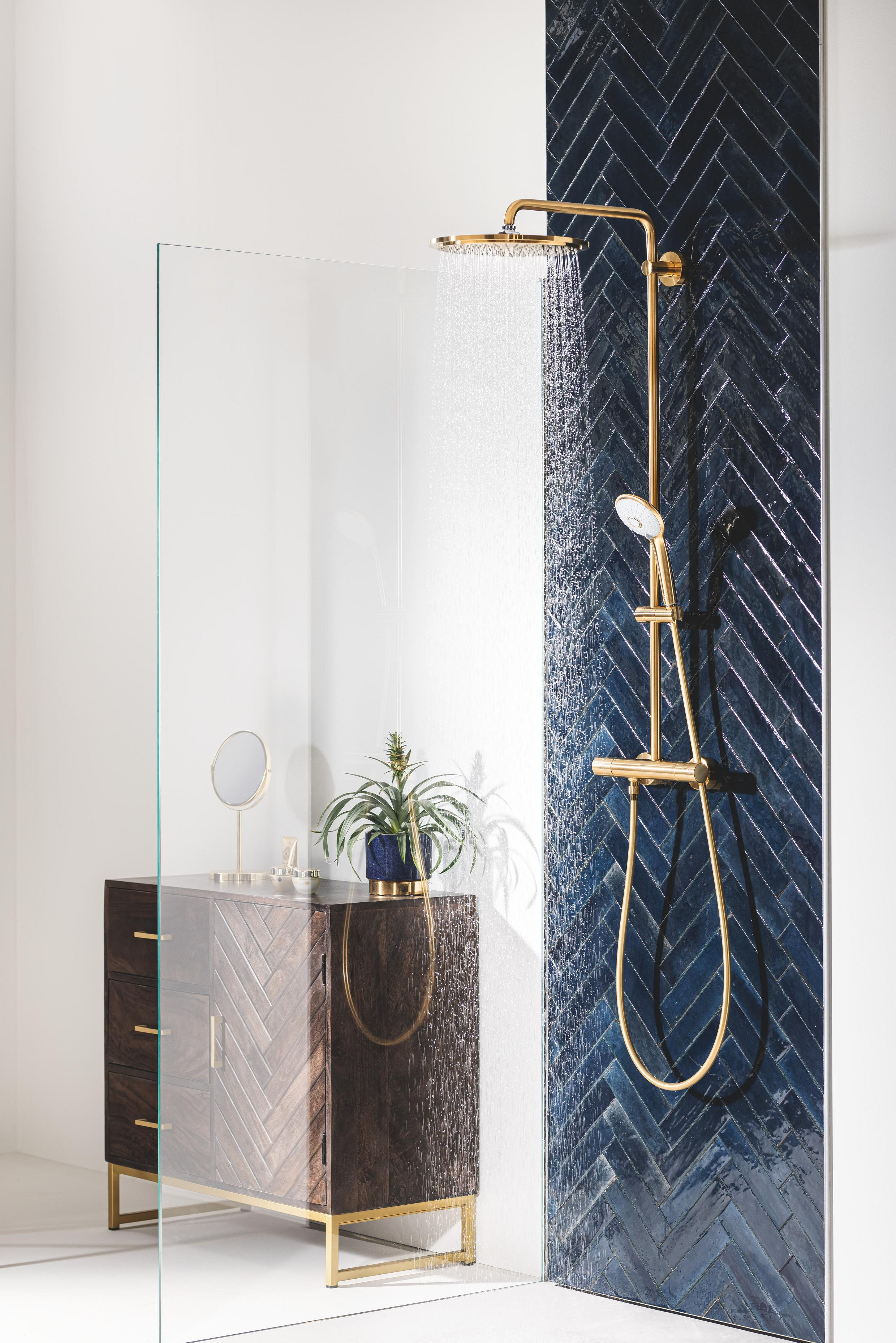 Grohe Euphoria zestaw prysznicowy ścienny termostatyczny z deszczownicą Brushed Cool Sunrise 26075GN0 - Wysyłka w 24h