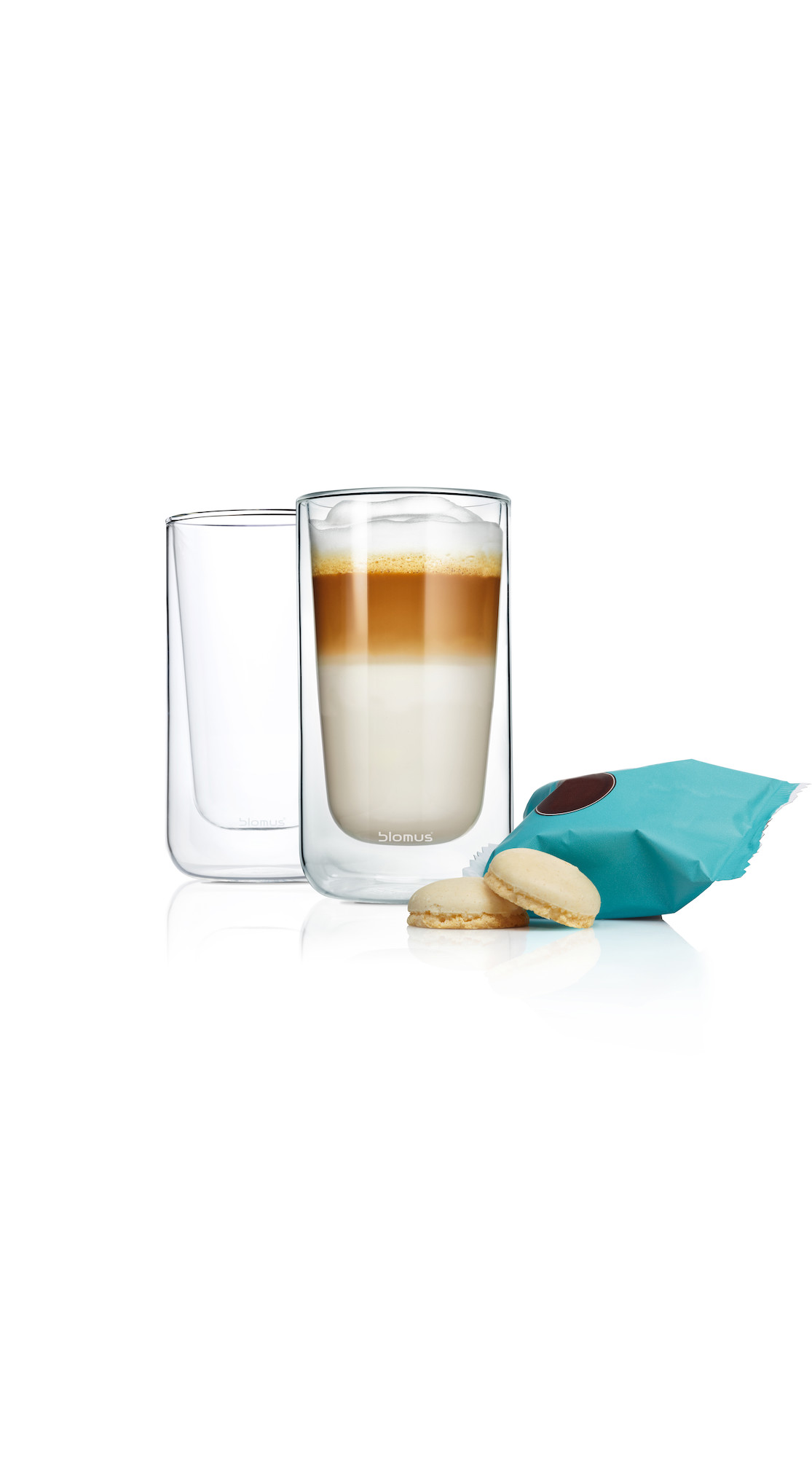Blomus Nero szklanka 320 ml zestaw 2 szt do latte B63655