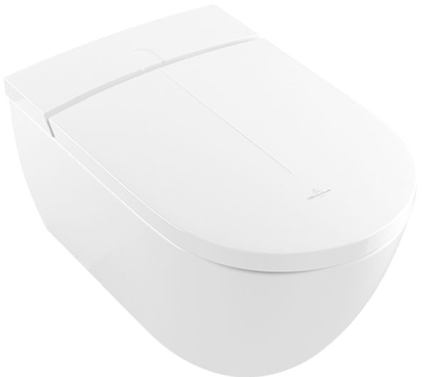 Villeroy & Boch ViClean Combi-Pack miska WC myjąca wisząca bez kołnierza CeramicPlus z deską Weiss Alpin V0E100R1