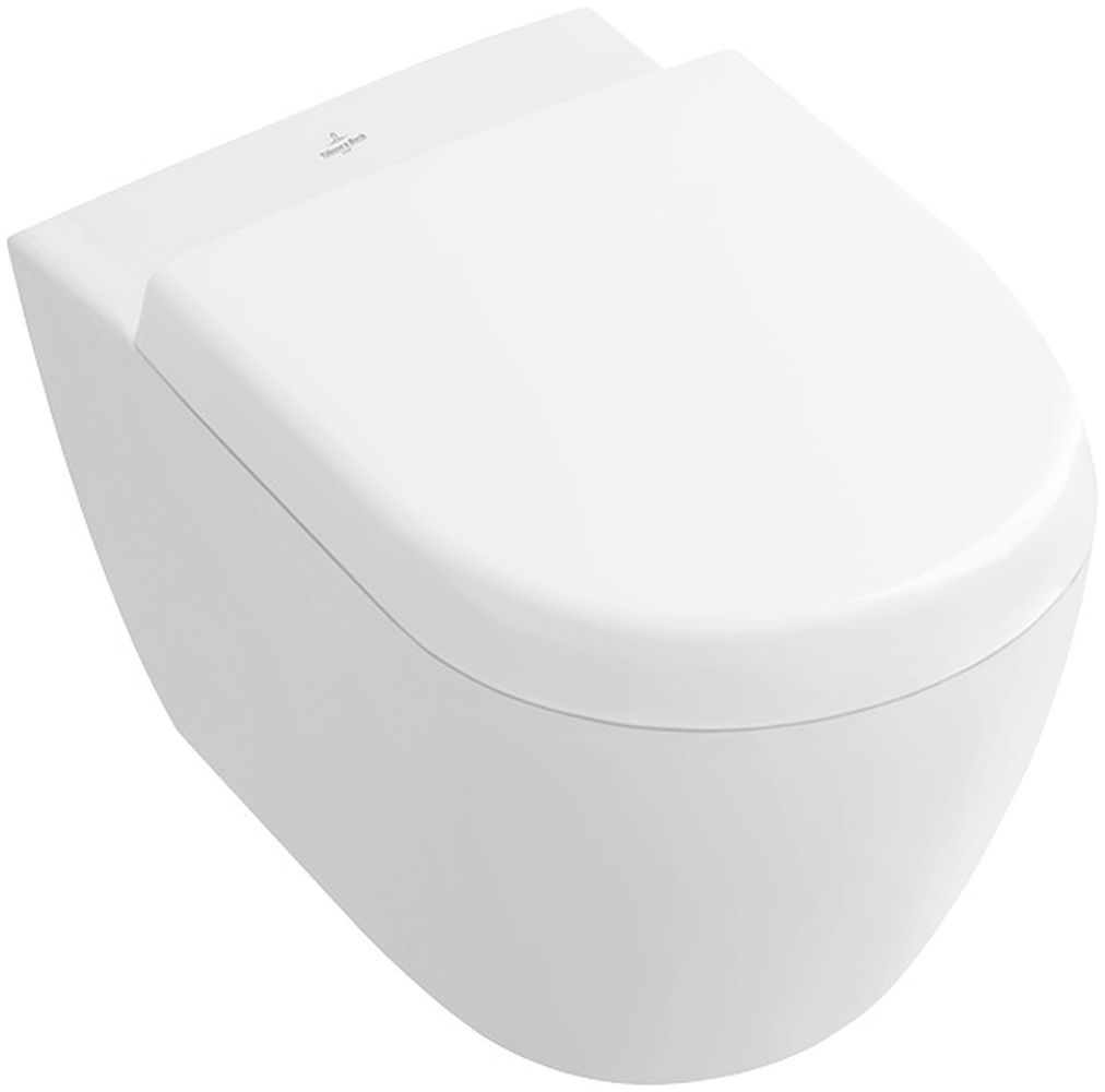Villeroy & Boch Subway 2.0 Compact miska WC wisząca bez kołnierza CeramicPlus Weiss Alpin 5606R0R1 - Wysyłka w 24h