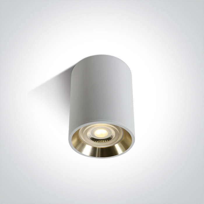 One Light Lawrio lampa podsufitowa 1x10W biały/złoty 12105AL/W/GL - Wysyłka w 24h