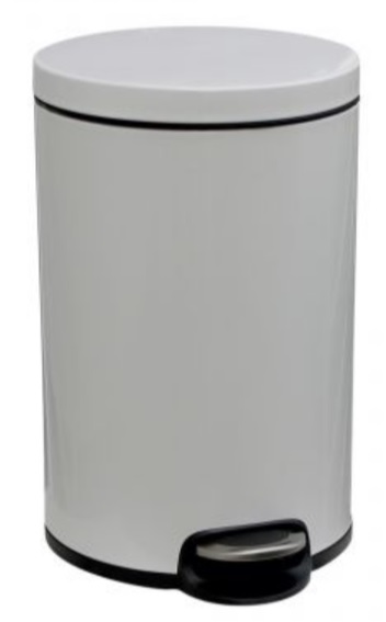 Merida Silent Serene kosz na śmieci 20 l pedałowy metalowy biały KIB415 - Wysyłka w 24h