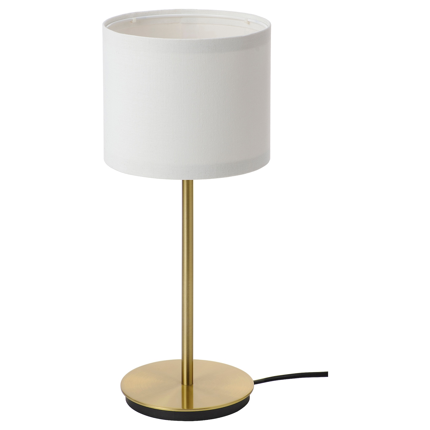 IKEA RINGSTA / SKAFTET lampa stołowa, biały/mosiądz, 41 cm