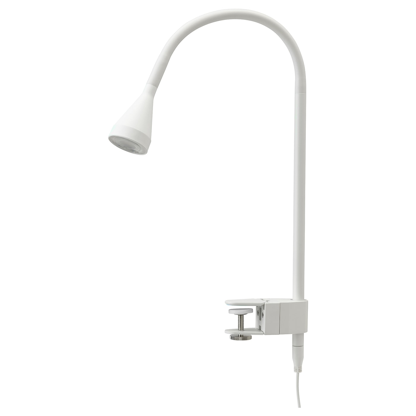 IKEA NÄVLINGE reflektor LED z klamrą, ścienny, biały, Strumień światła: 220 lm