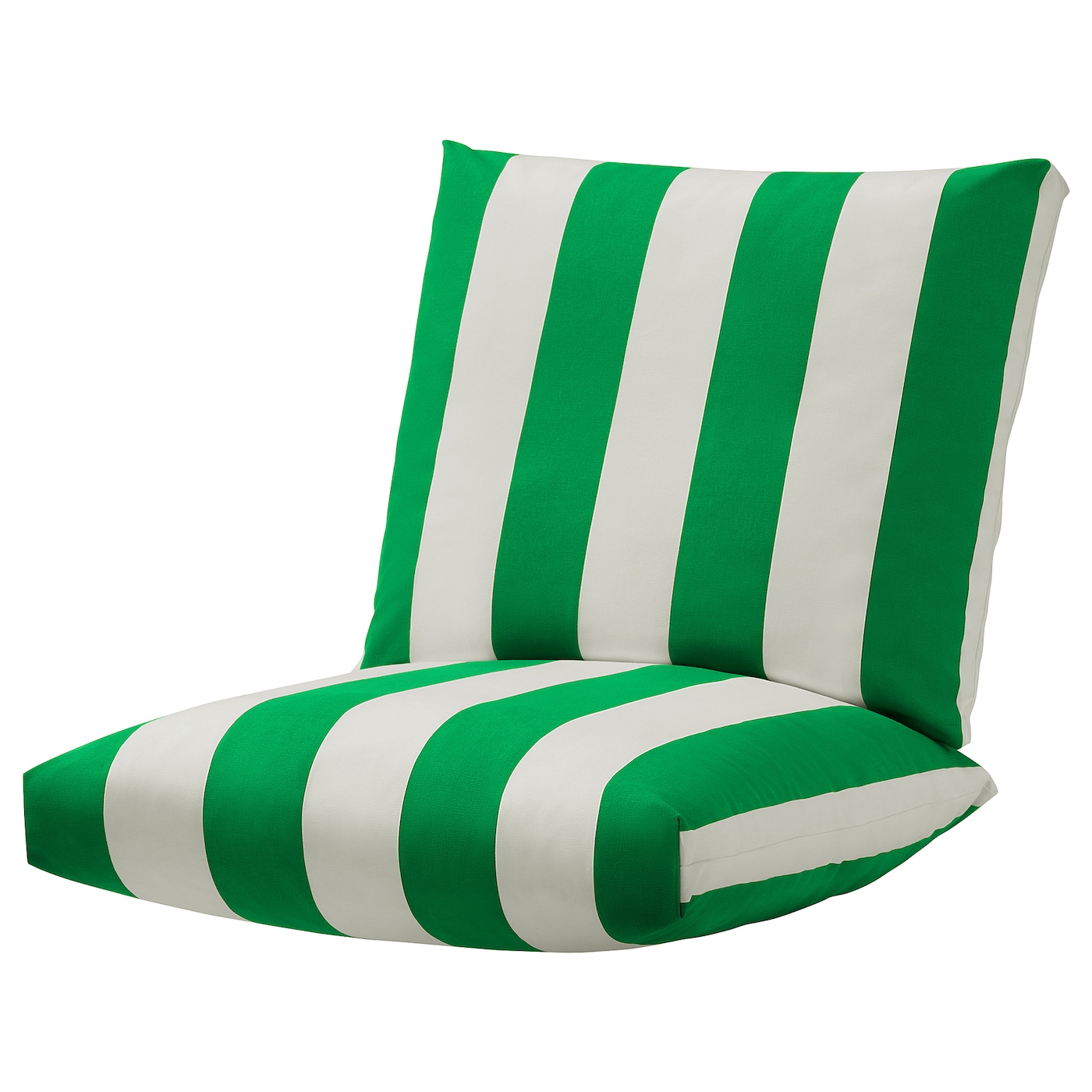 IKEA ÖNNESTAD komplet poduszek na fotel, zielony/biały/Radbyn, Waga wypełnienia: 2185 g
