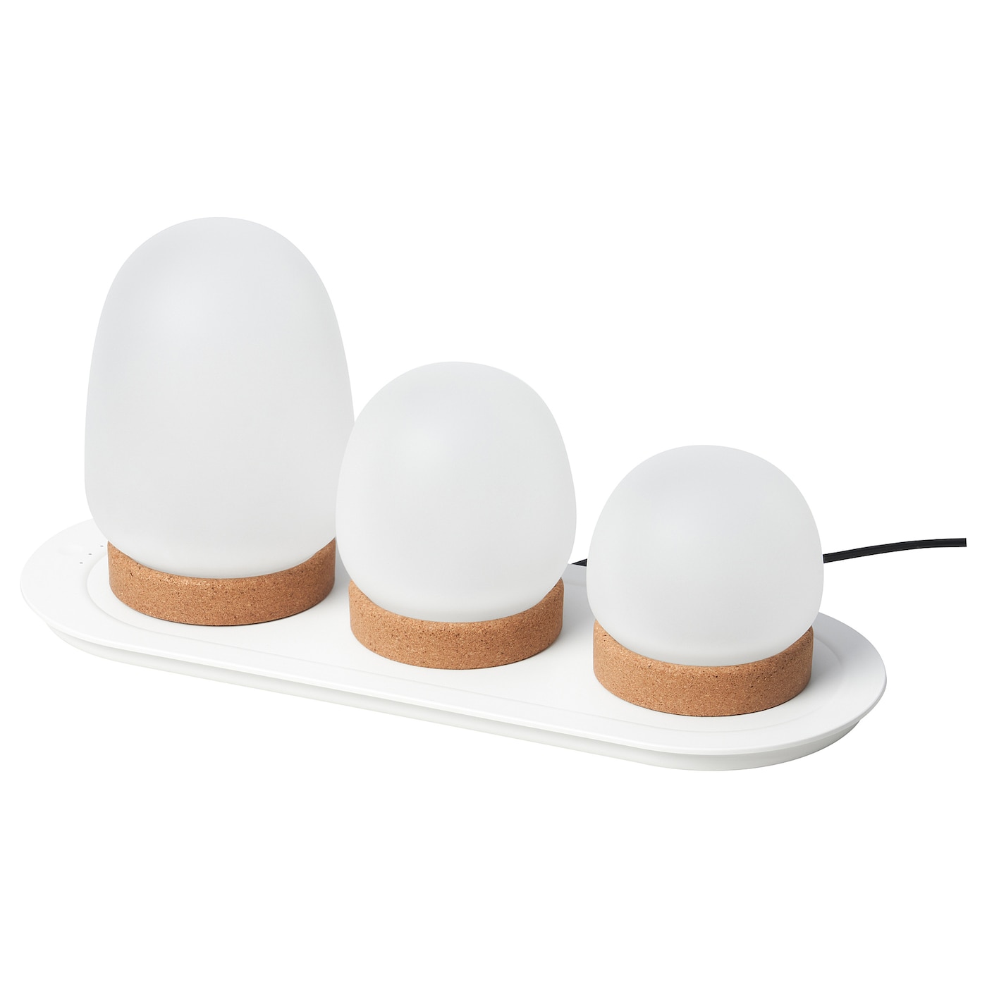 IKEA PRAKTSPIREA 4cz zest ośw dekoracyjnego LED, z płytką do ładowania