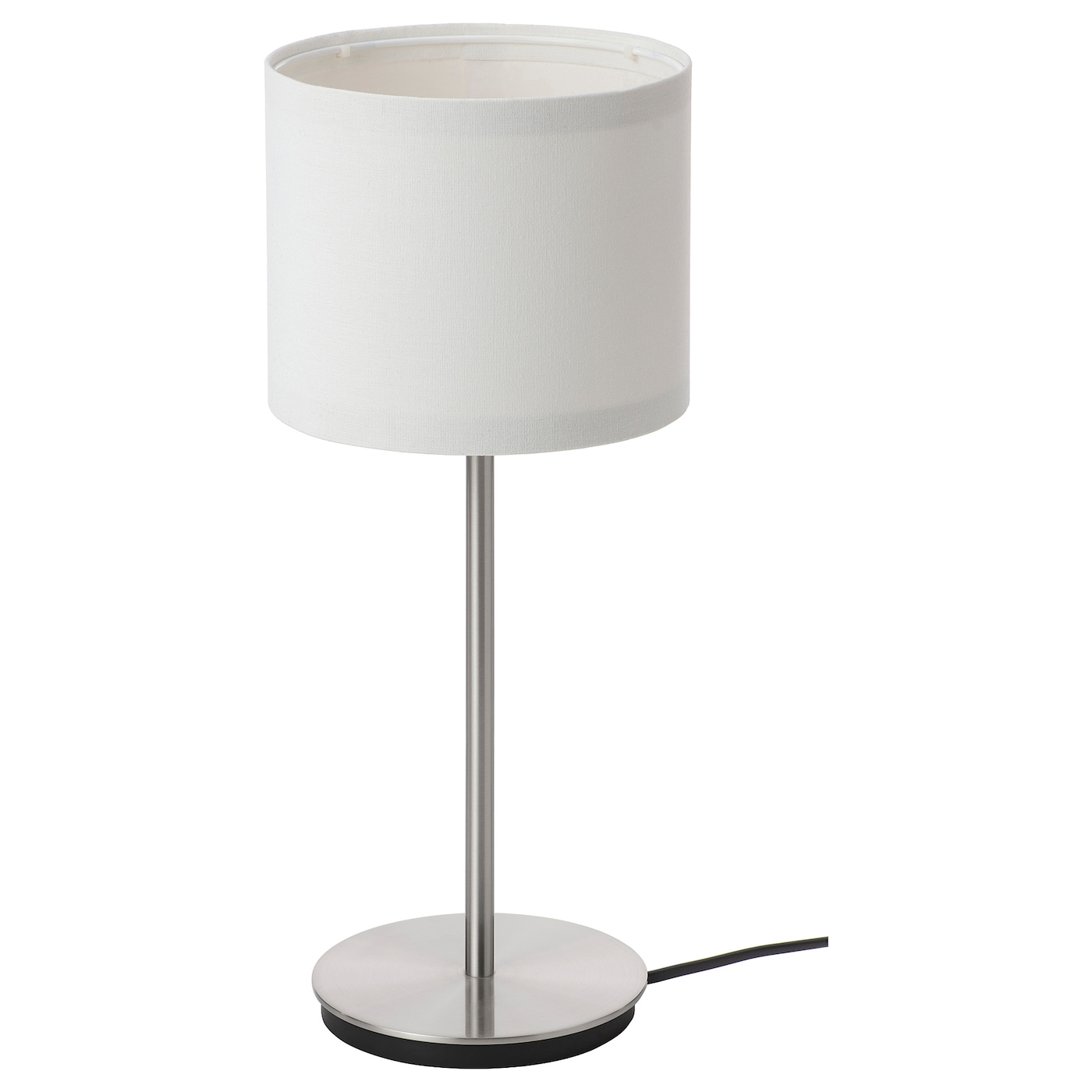IKEA RINGSTA / SKAFTET lampa stołowa, biały/niklowano, 41 cm
