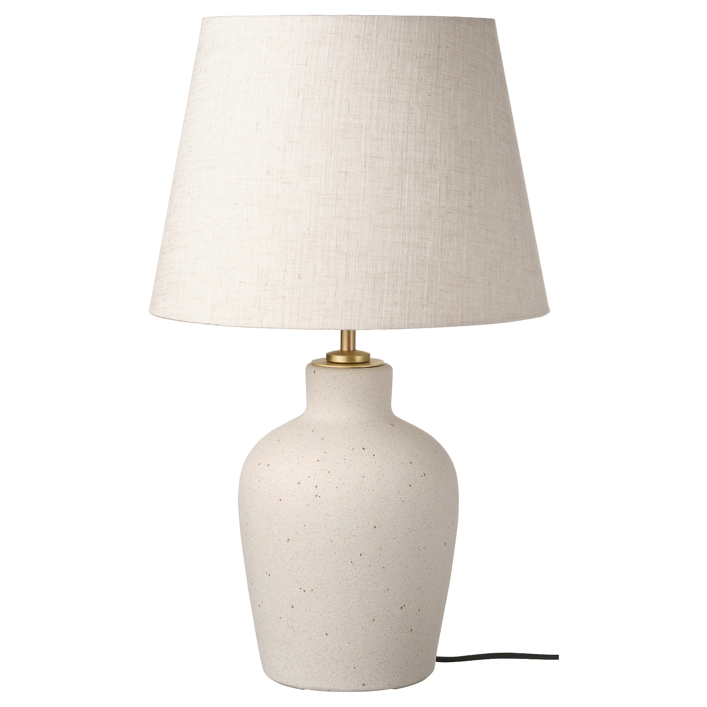 IKEA BLIDVÄDER lampa stołowa, kremowy ceramika/beżowy, 50 cm