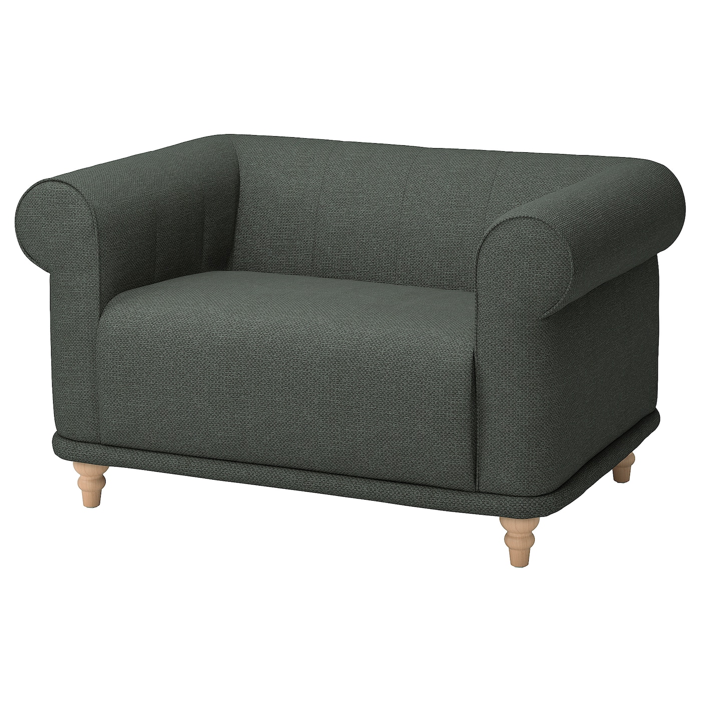 IKEA VISKAFORS fotel 1,5 osobowy, Lejde/szary/zielony brzoza, Głębokość: 90 cm