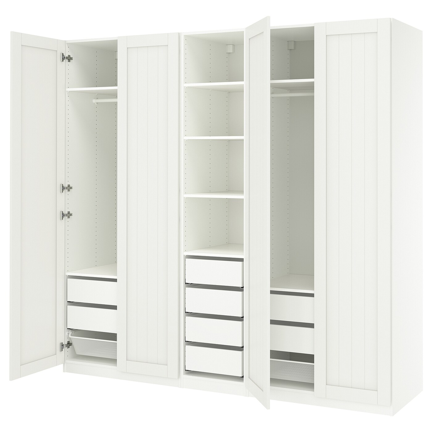 IKEA PAX / GULLABERG kombinacja szafy, biały/biały, 250x60x236 cm