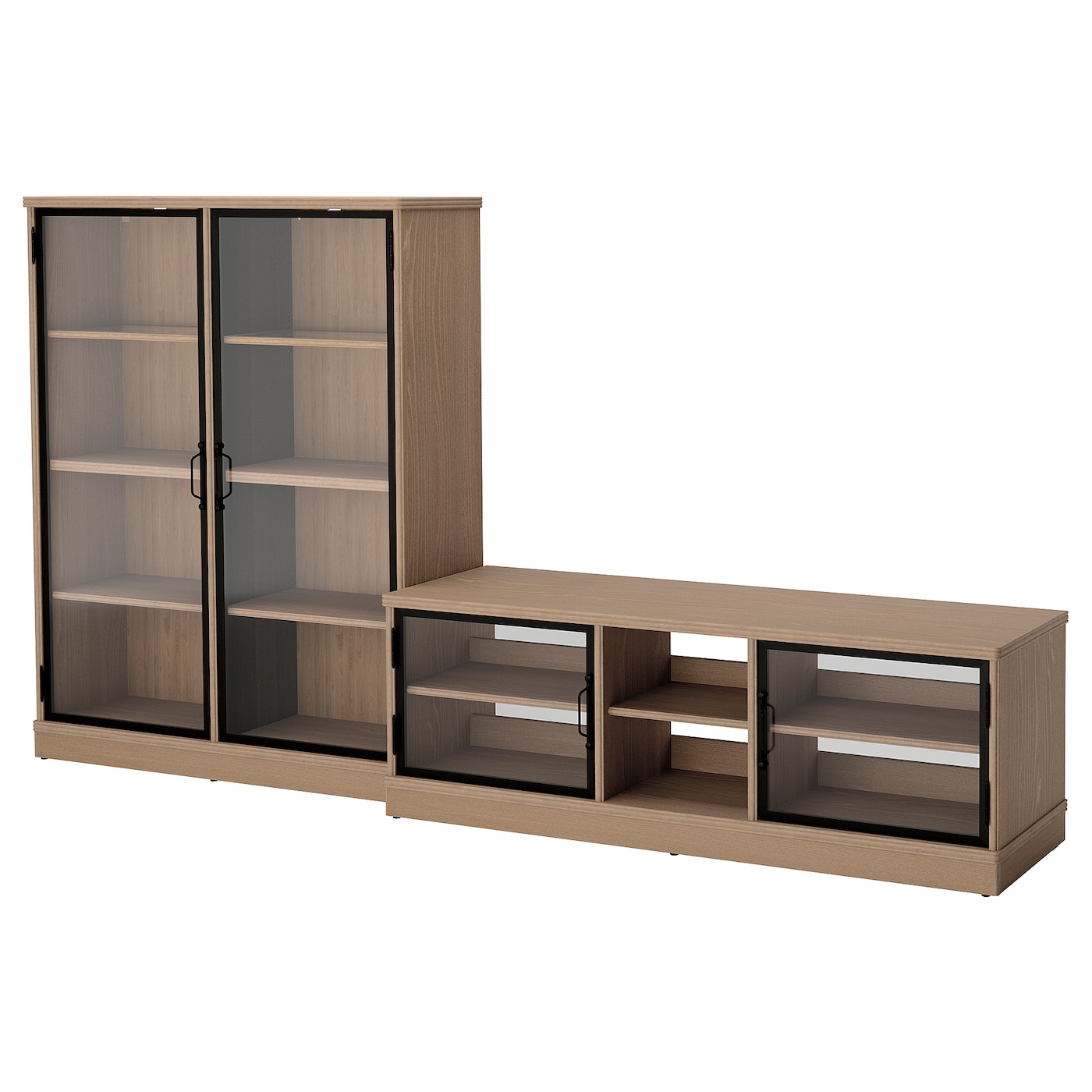 IKEA LANESUND szafka pod TV, szarobrązowy, 282x47x152 cm