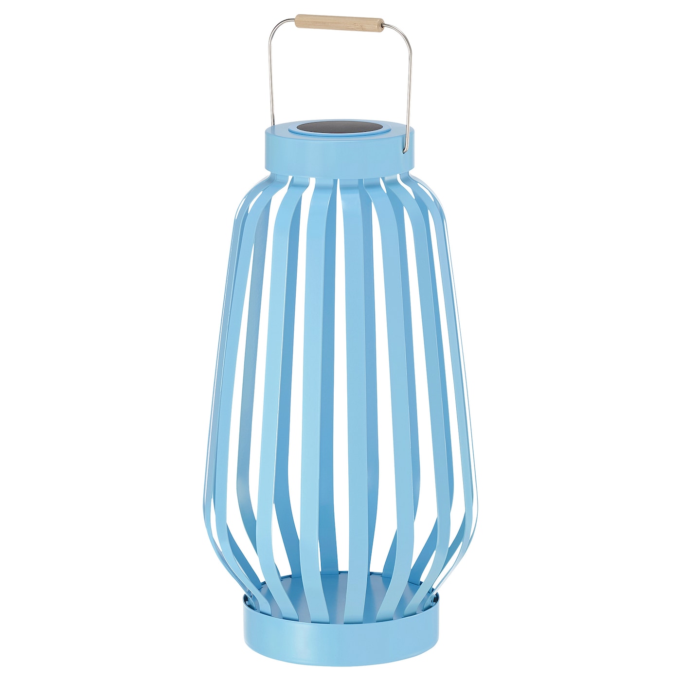 IKEA SOLVINDEN lampa podłogowa na baterie, LED, niebieski/paski, 42 cm