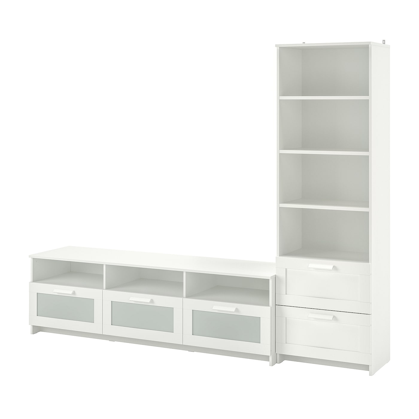 IKEA BRIMNES szafka pod TV, biały, 240x41x190 cm