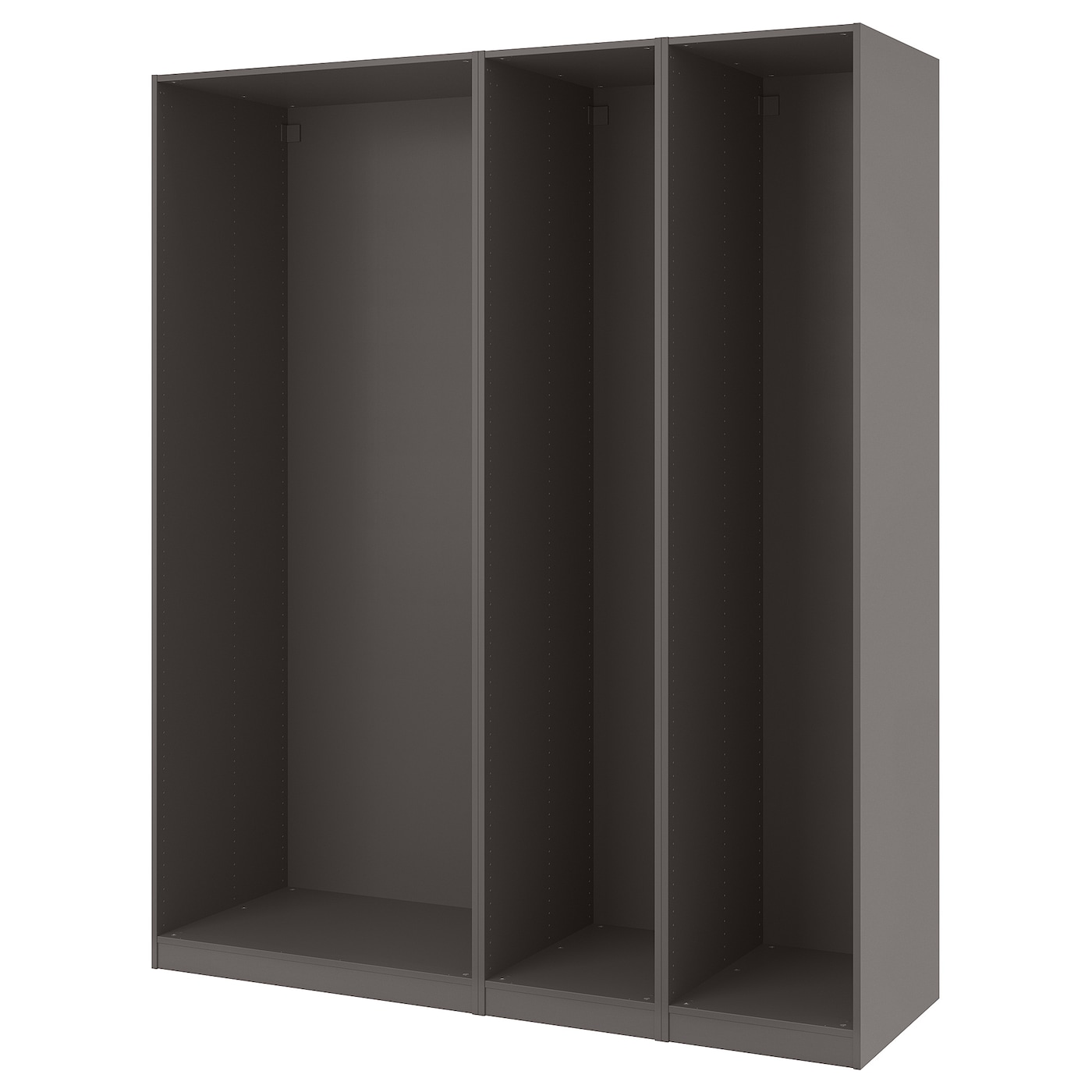 IKEA PAX 3 obudowy szaf, ciemnoszary, 200x58x236 cm