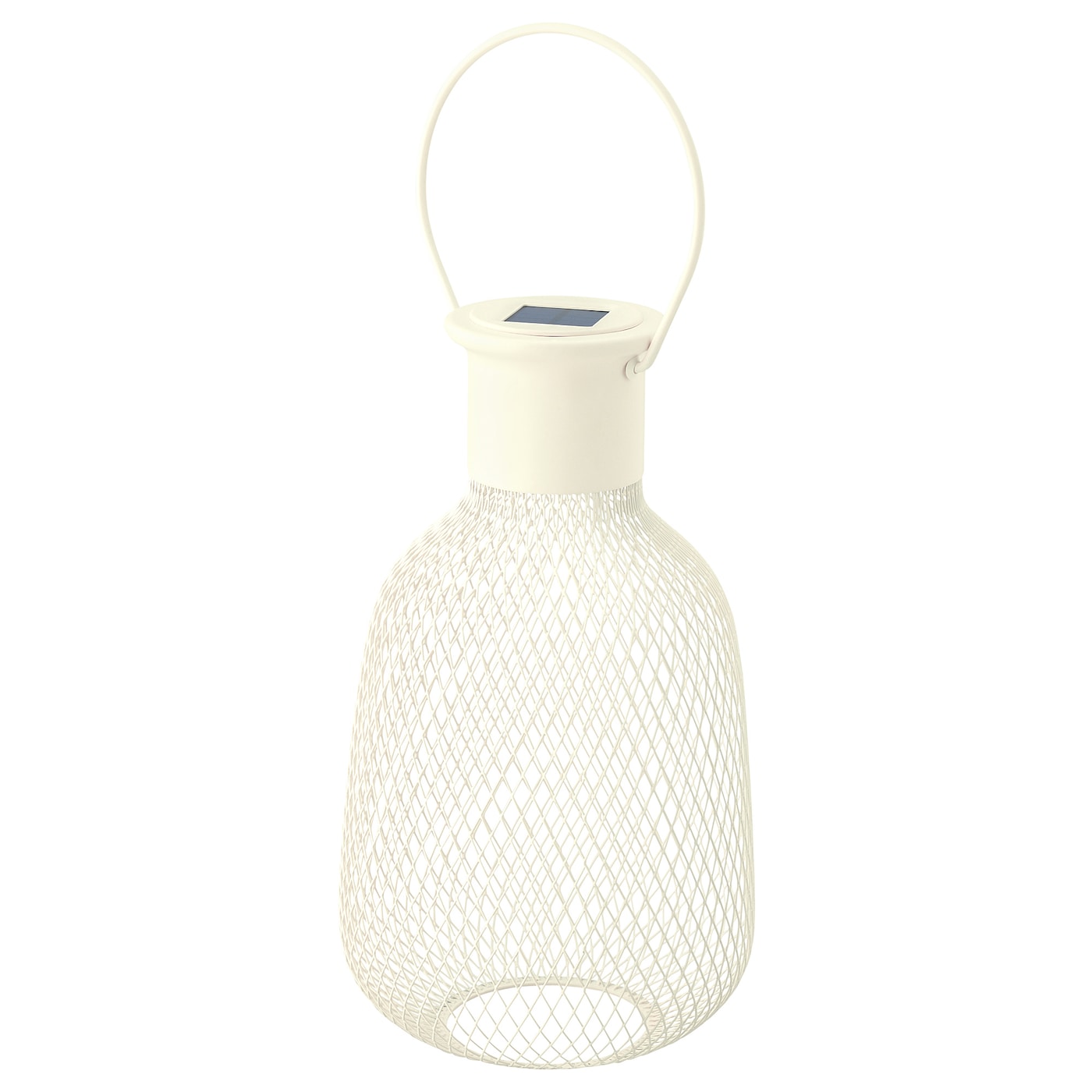 IKEA SOLVINDEN latarnia LED na energ słon, zewnętrzne/siatka biały, 29 cm
