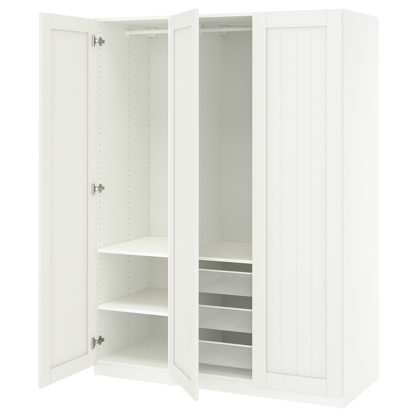 IKEA PAX / GULLABERG kombinacja szafy, biały/biały, 150x60x201 cm