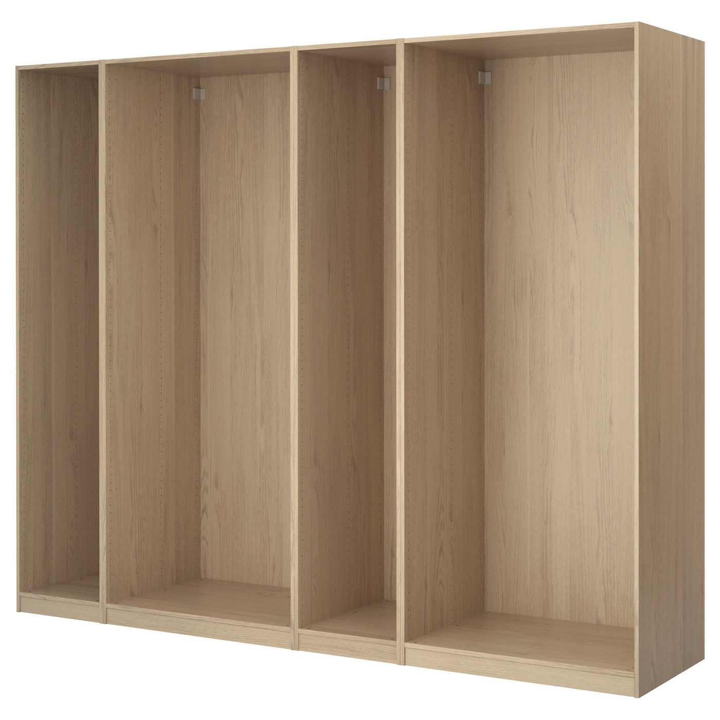 IKEA PAX 4 obudowy szaf, dąb bejcowany na biało, 300x58x236 cm