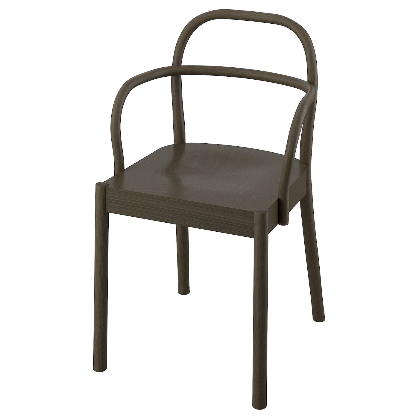 IKEA STOCKHOLM 2025 krzesło, ciemnobrązowy, Głębokość: 49 cm