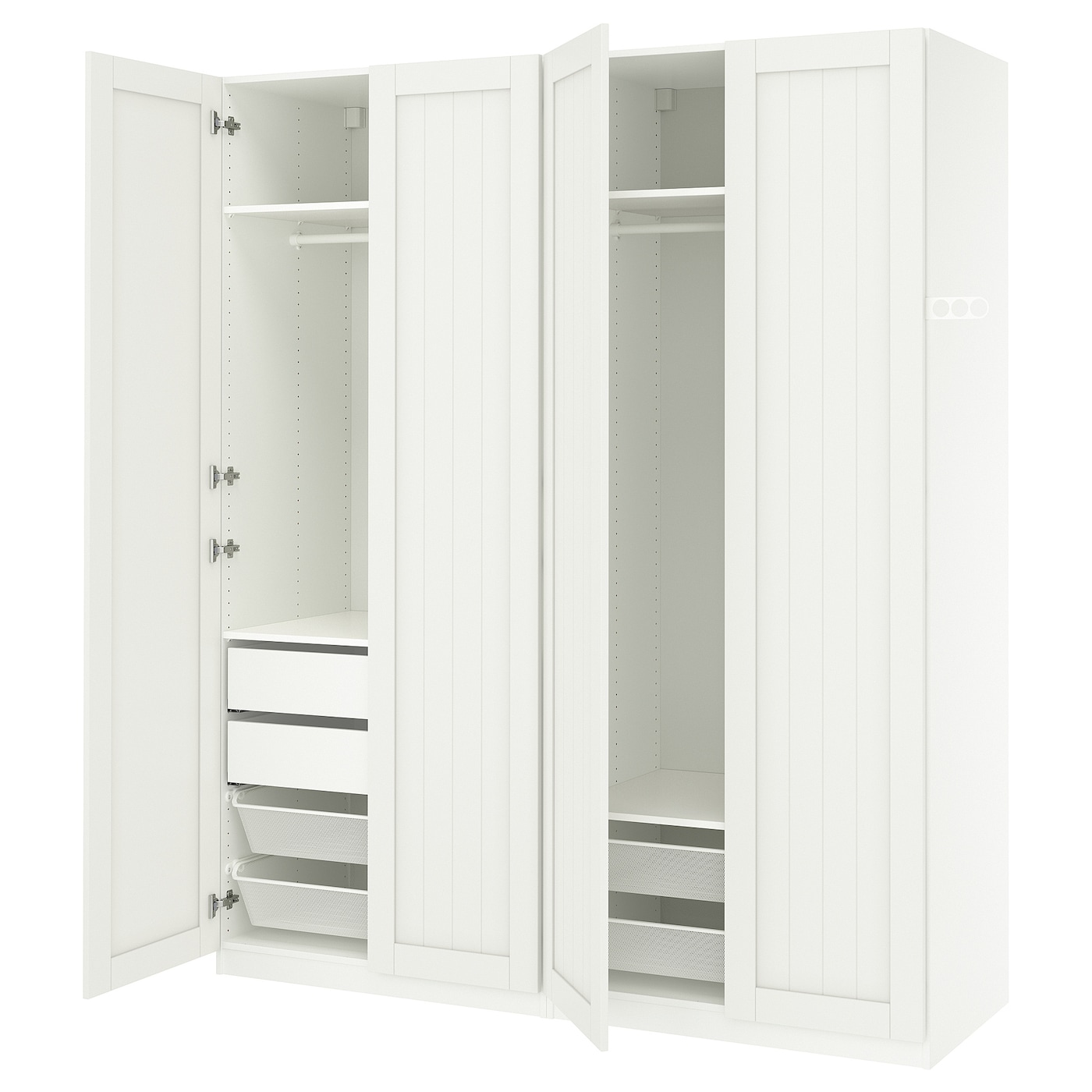 IKEA PAX / GULLABERG kombinacja szafy, biały/biały, 200x60x236 cm
