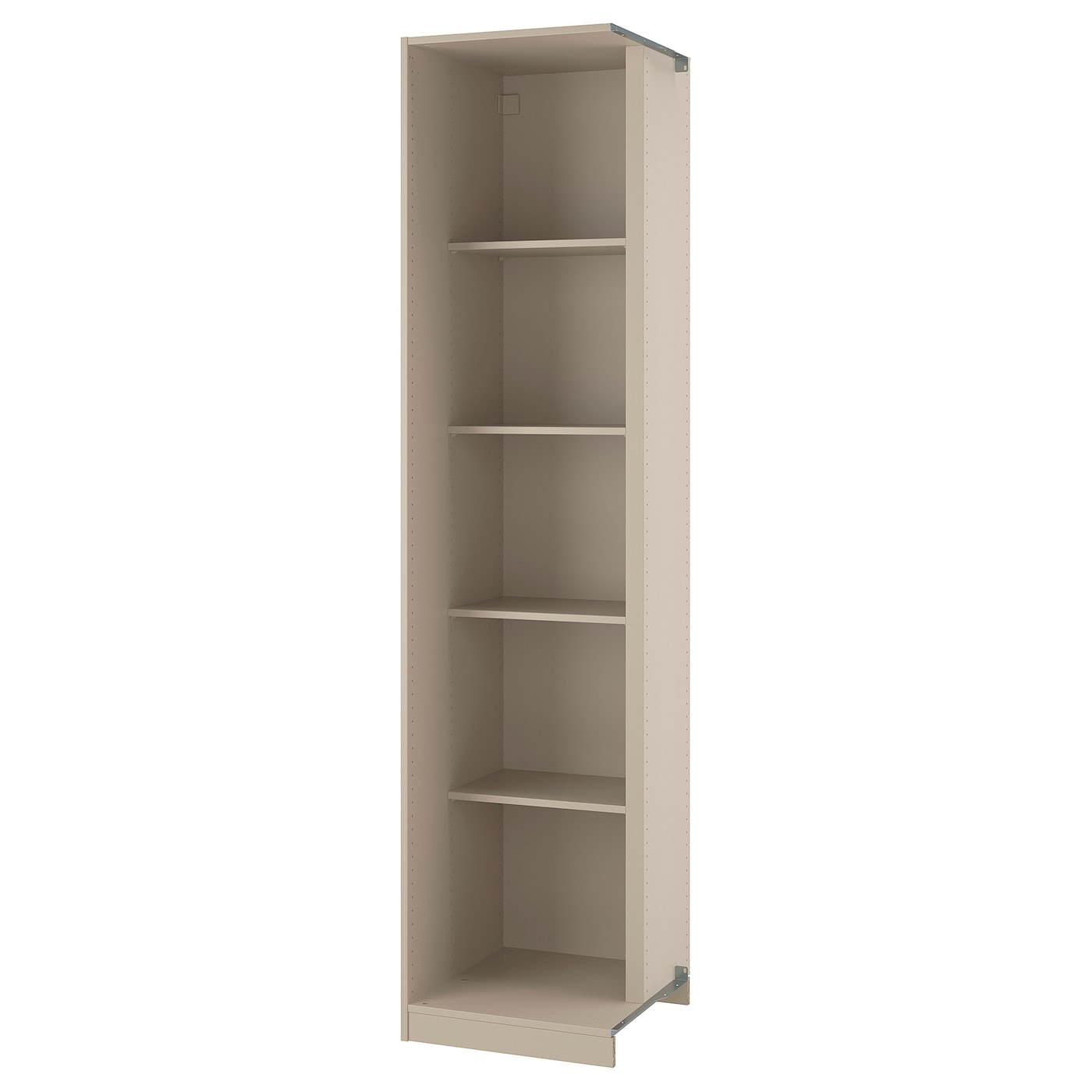 IKEA PAX dostawka narożna 4 półki, szarobeżowy, 53x58x236 cm