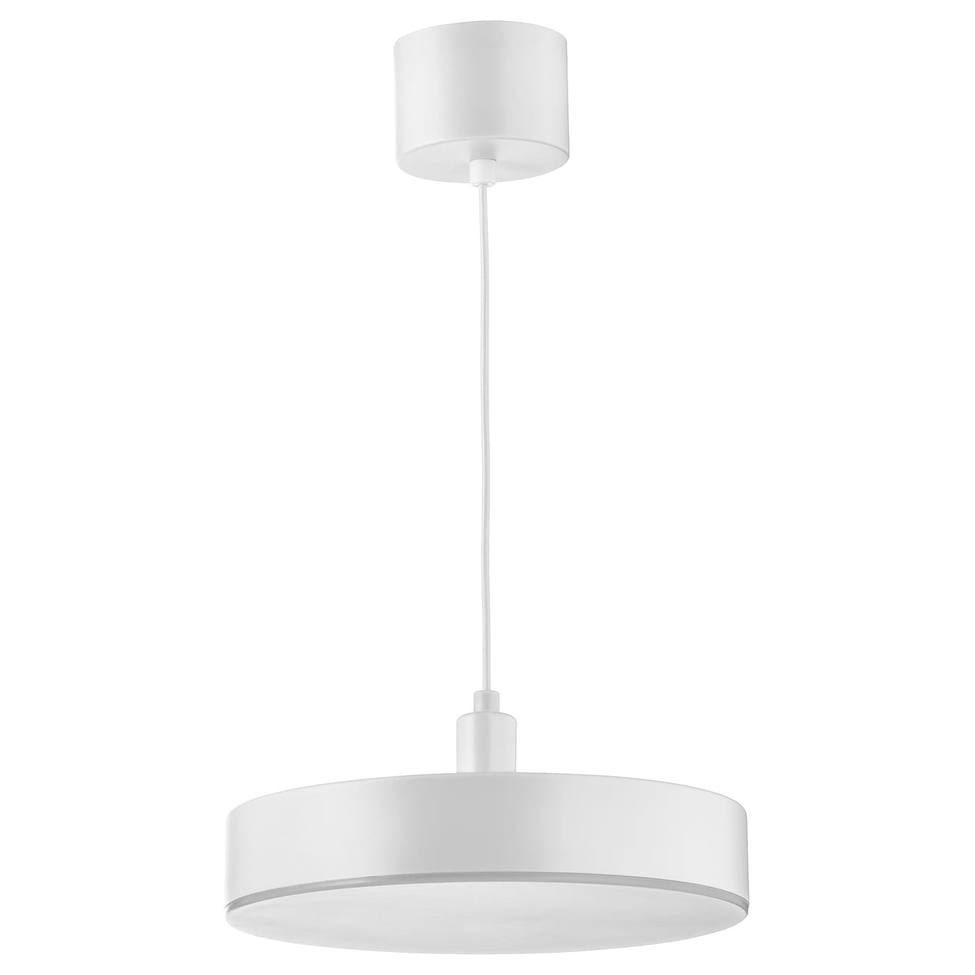 IKEA NYMÅNE lampa wisząca LED, bezprzewodowy przyciemniany białe spektrum/biały, 38 cm