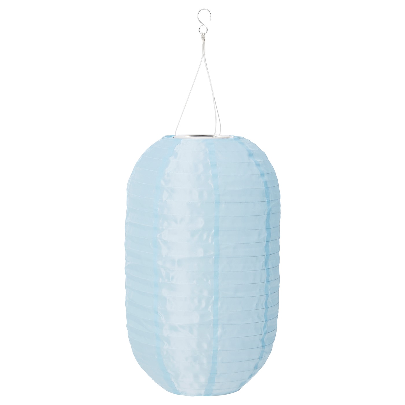 IKEA SOLVINDEN lampa wisząca na energię słon. LED, zewnętrzne/owal jasnoniebieski, 43 cm