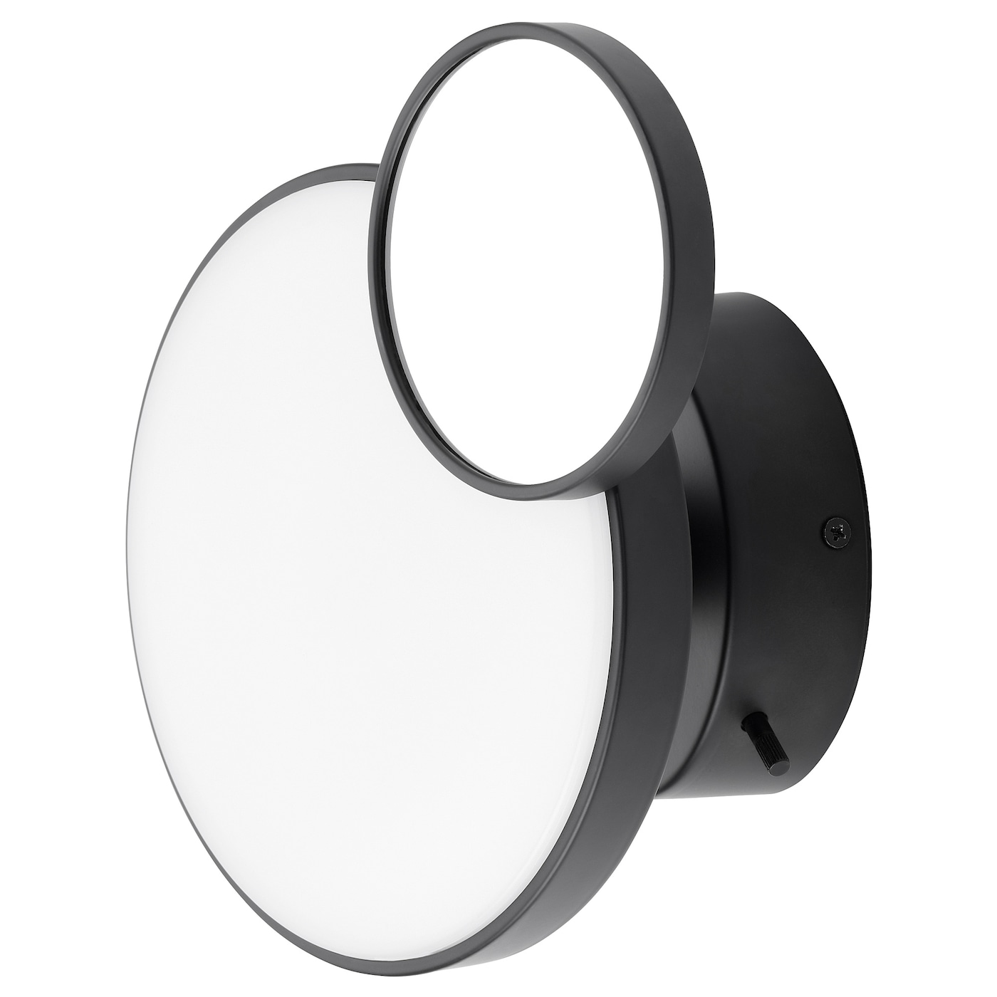 IKEA KABOMBA lampa ścienna LED z lustrem, można przyciemniać Matowy/czarny, 20 cm