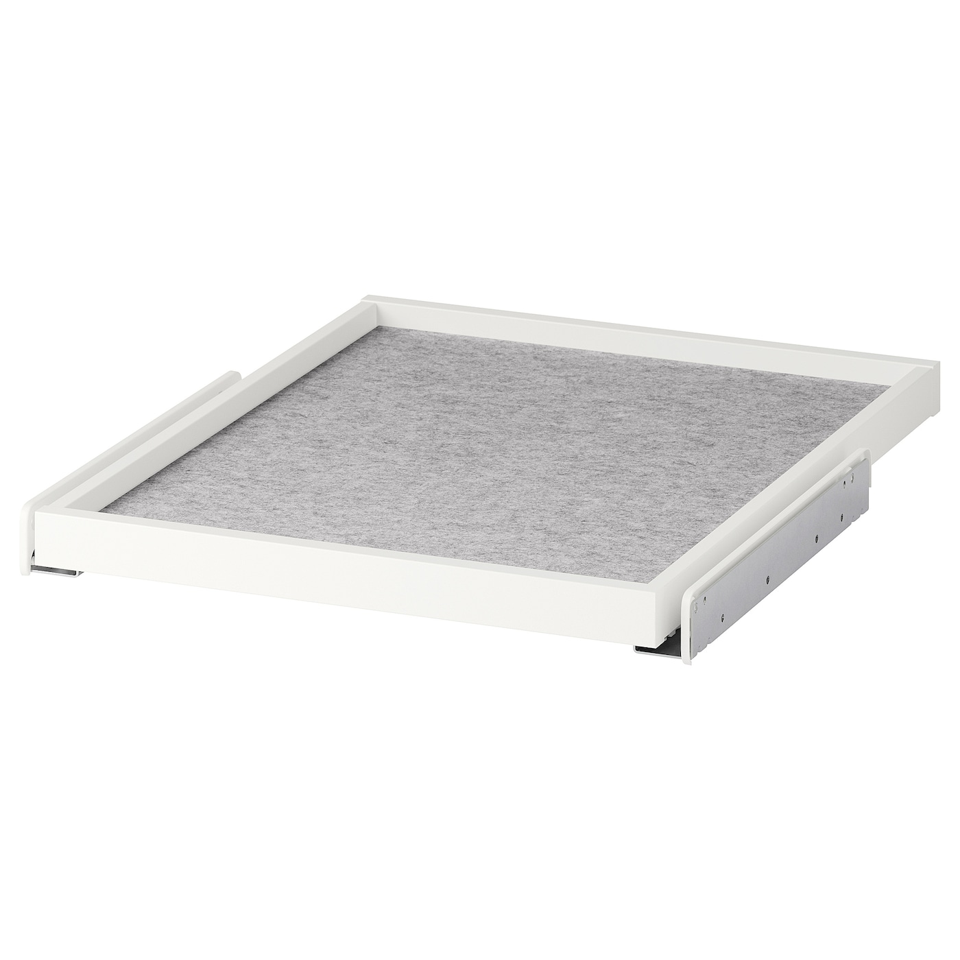 IKEA KOMPLEMENT wysuwana taca z matą do szuflady, biały/jasnoszary, 50x58 cm