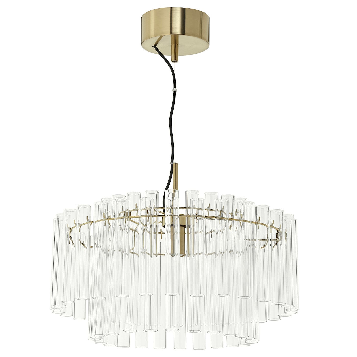 IKEA STOCKHOLM 2025 lampa wisząca, szkło/mosiądzowane, 54 cm