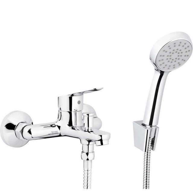 KFA Bateria wannowa ścienna SPARC z zestawem prysznicowym chrom 5414-