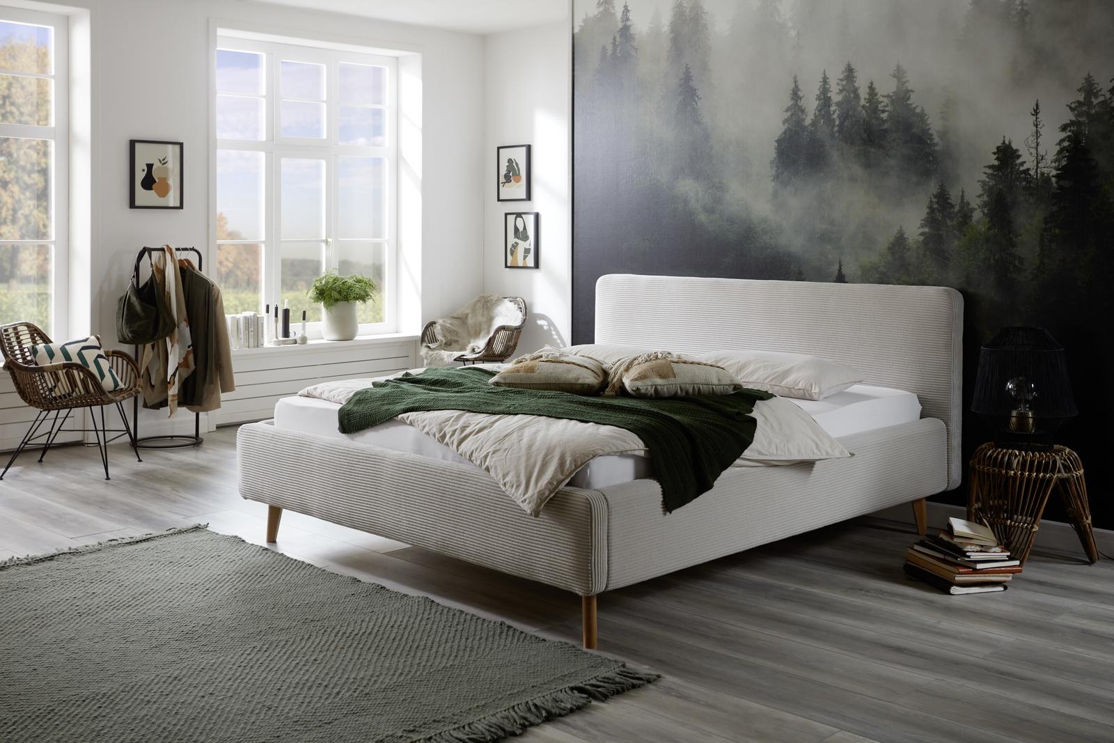 Łóżko tapicerowane 160 Mathew cord beige