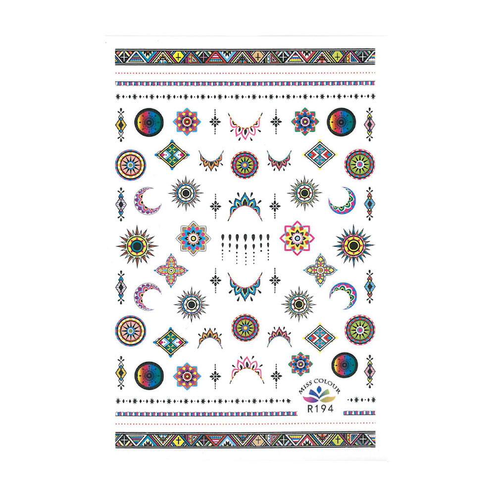 Naklejki do paznokci cienkie ornamenty R194