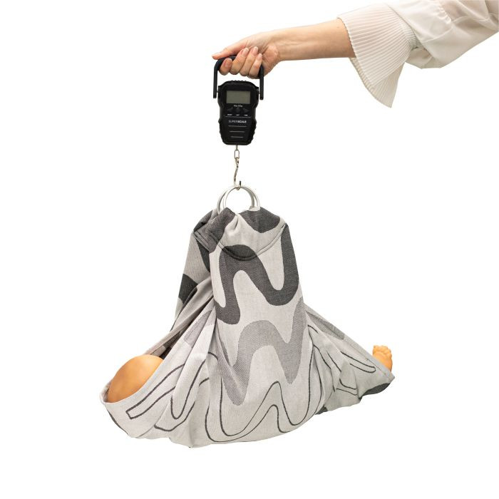 Supermama.baby Tuląca waga dla noworodka-Grey Waves Bright