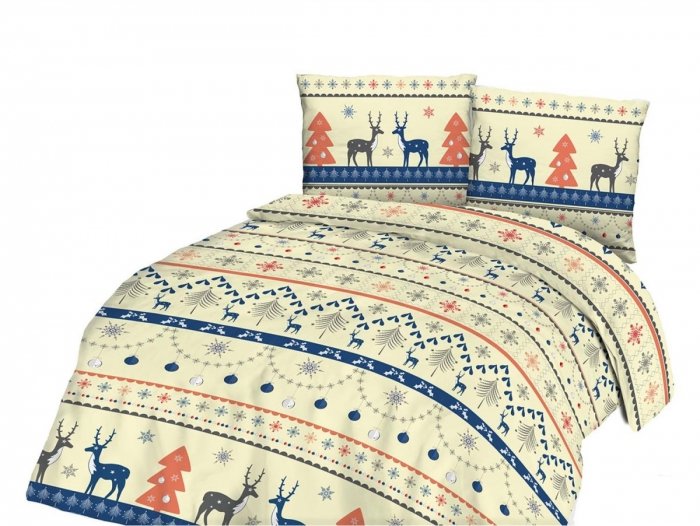 Pościel flanelowa, gruba FLANELA 180x200 wz. 31480/2 kolekcja FlaneLOVE