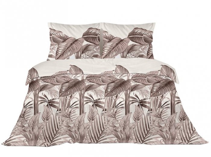 Pościel satynowa GRENO Gold Collection 160x200 wz. Palm & Co