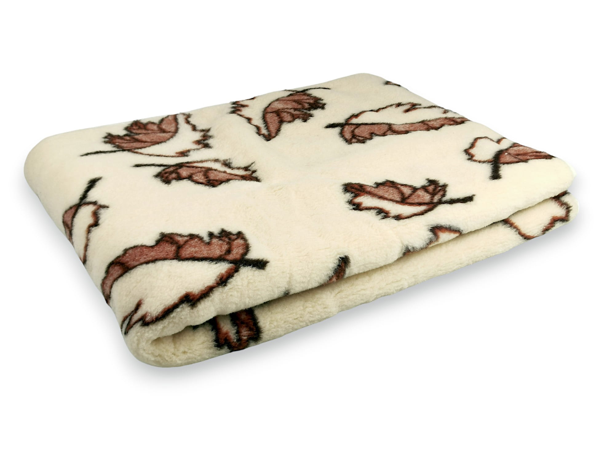 Kołdra wełniana merynos australijski, wzór jesień 200x200 (+-5cm)