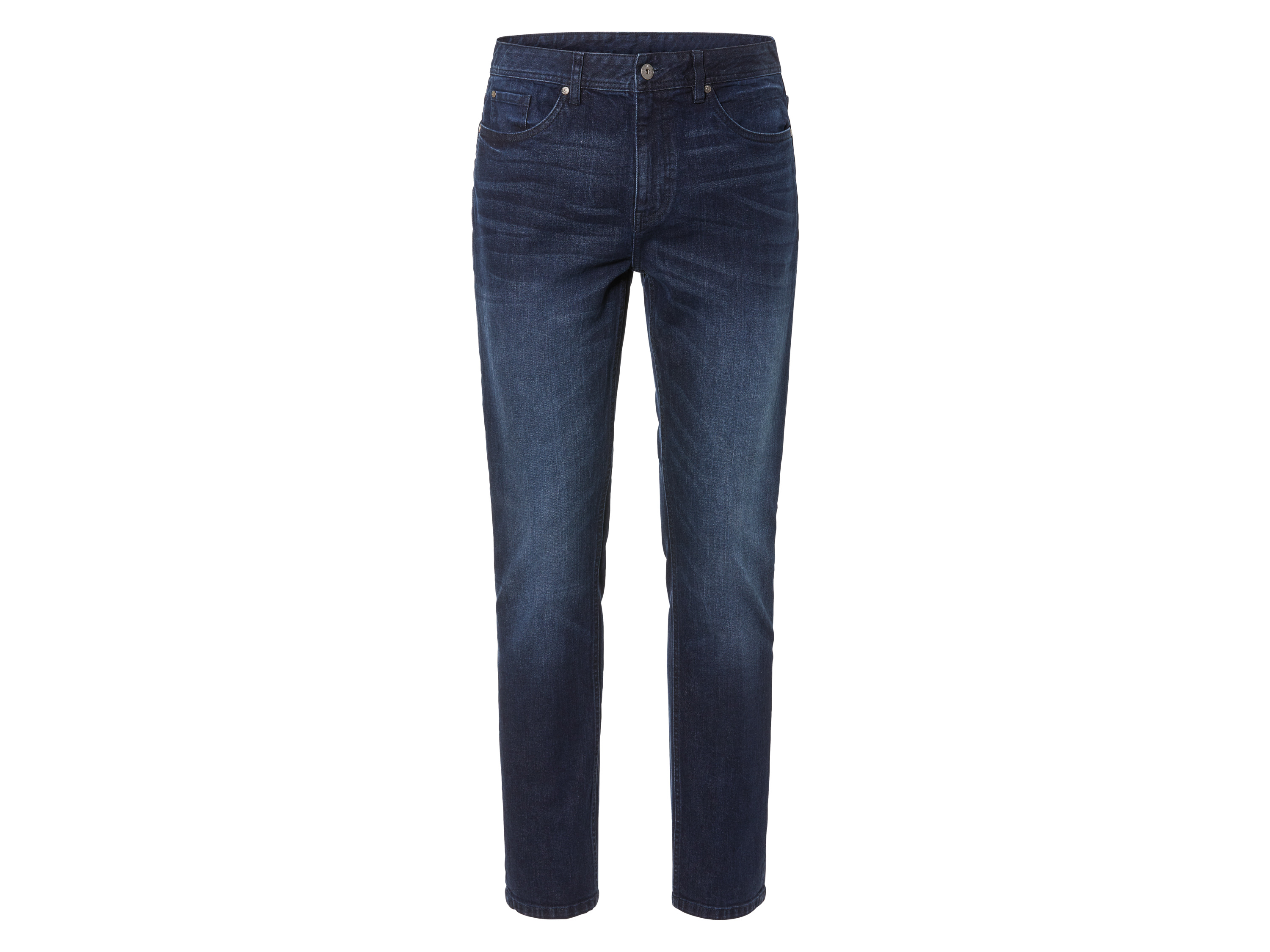 Livergy Jeansy męskie z bawełną, slim fit Ciemnoniebieski, 46 30/32