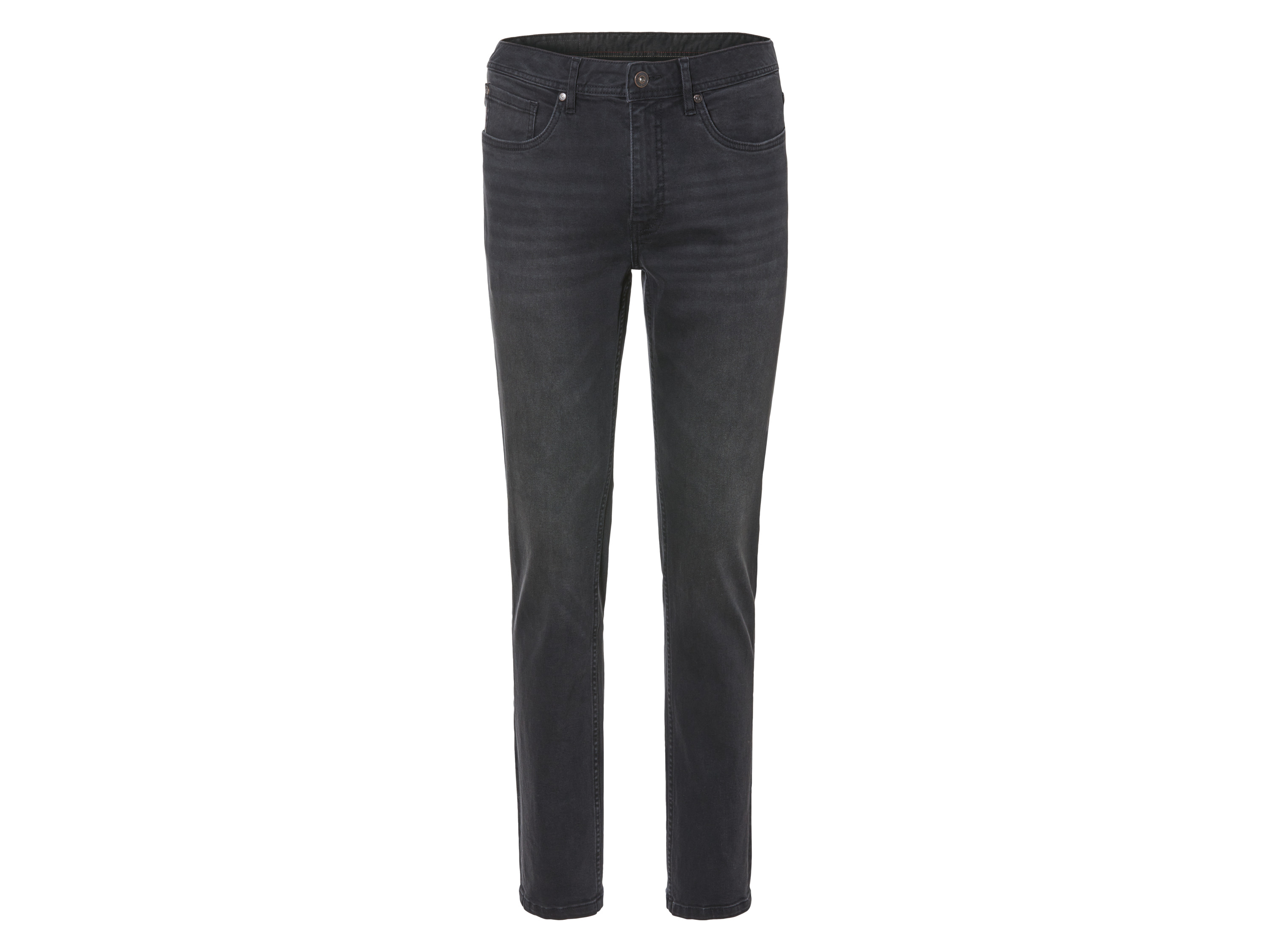 Livergy Jeansy męskie z bawełną, slim fit 52 36/32, Ciemnoszary